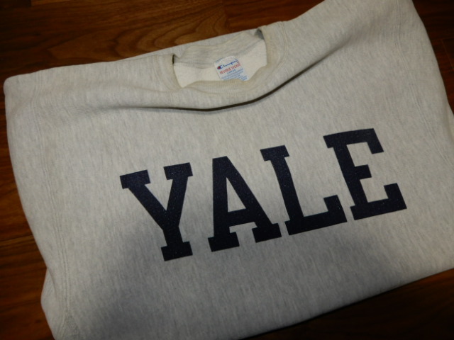 希少 チャンピオン REVERSE WEAVE 【 YALE 染み込み 】 90s USA リバースウィーブ L ビンテージ オリジナル (検 LEVIS 501 506XX Champion_画像1