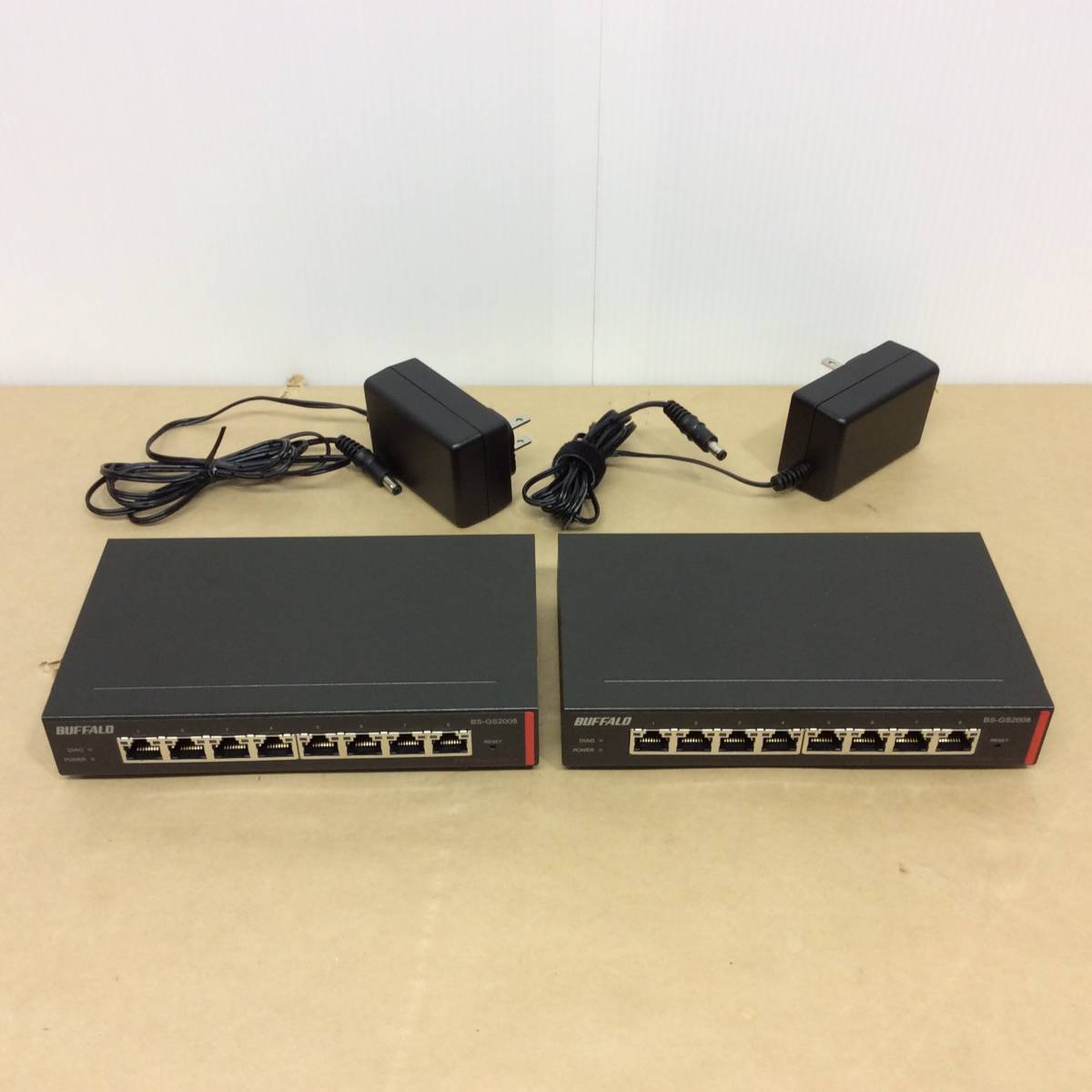 ☆BUFFALO スマートスイッチ BS-GS2008 2台セット 初期化済み(C2207-0222、C2207-0224)