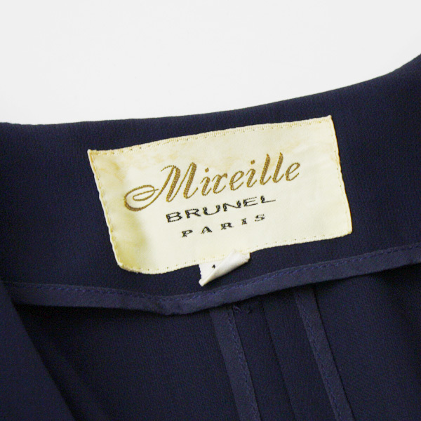 Mireille BRUNEL PARIS ミレイユブルネル レディーススーツ スカートスーツ 11号 ネイビー 231108nm【4点同梱で送料無料】_画像3