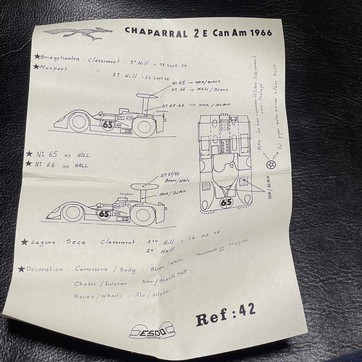 1/43 キット シャパラル Chaparral 2E Chevrolet Can-Am 第3戦 Mosport 1966 / #65 Phil Hill #66 Jim Hall_画像7