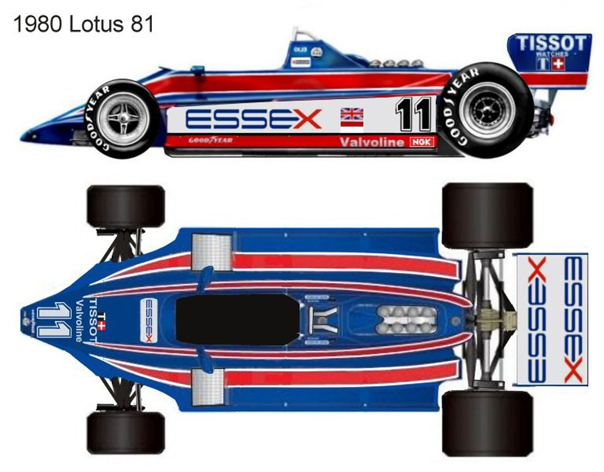 1/43 キット ロータス Lotus 81 モナコGP 1980 M.アンドレッティ / E.D.アンジェリス / N.マンセル / デカール無し_画像6