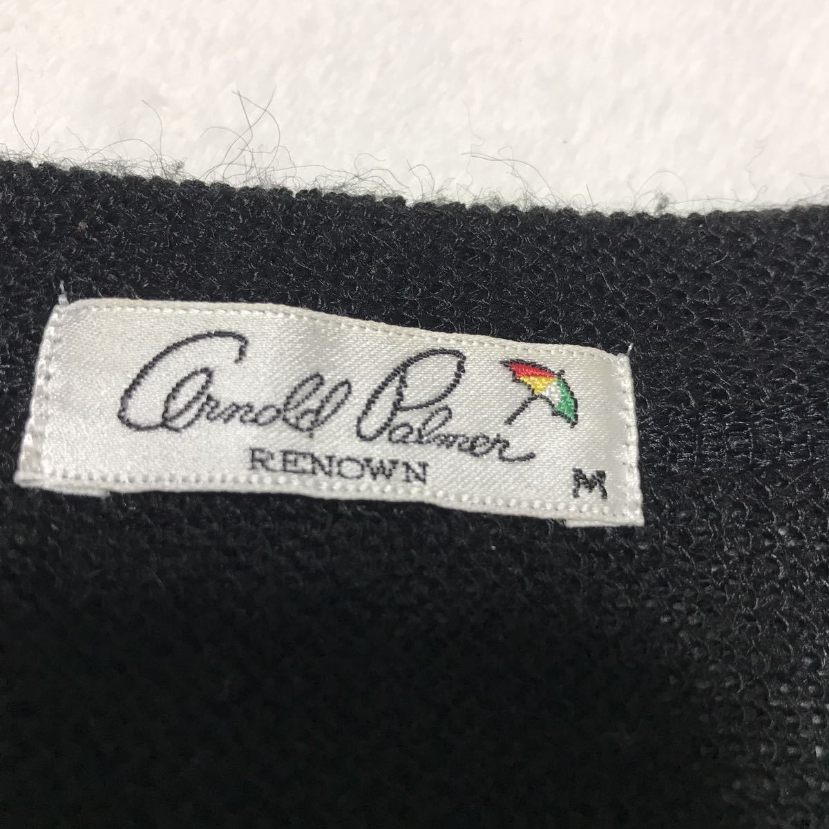 Arnold Palmer カーディガン　メンズ　Mサイズ　ブラック　ウール混_画像2