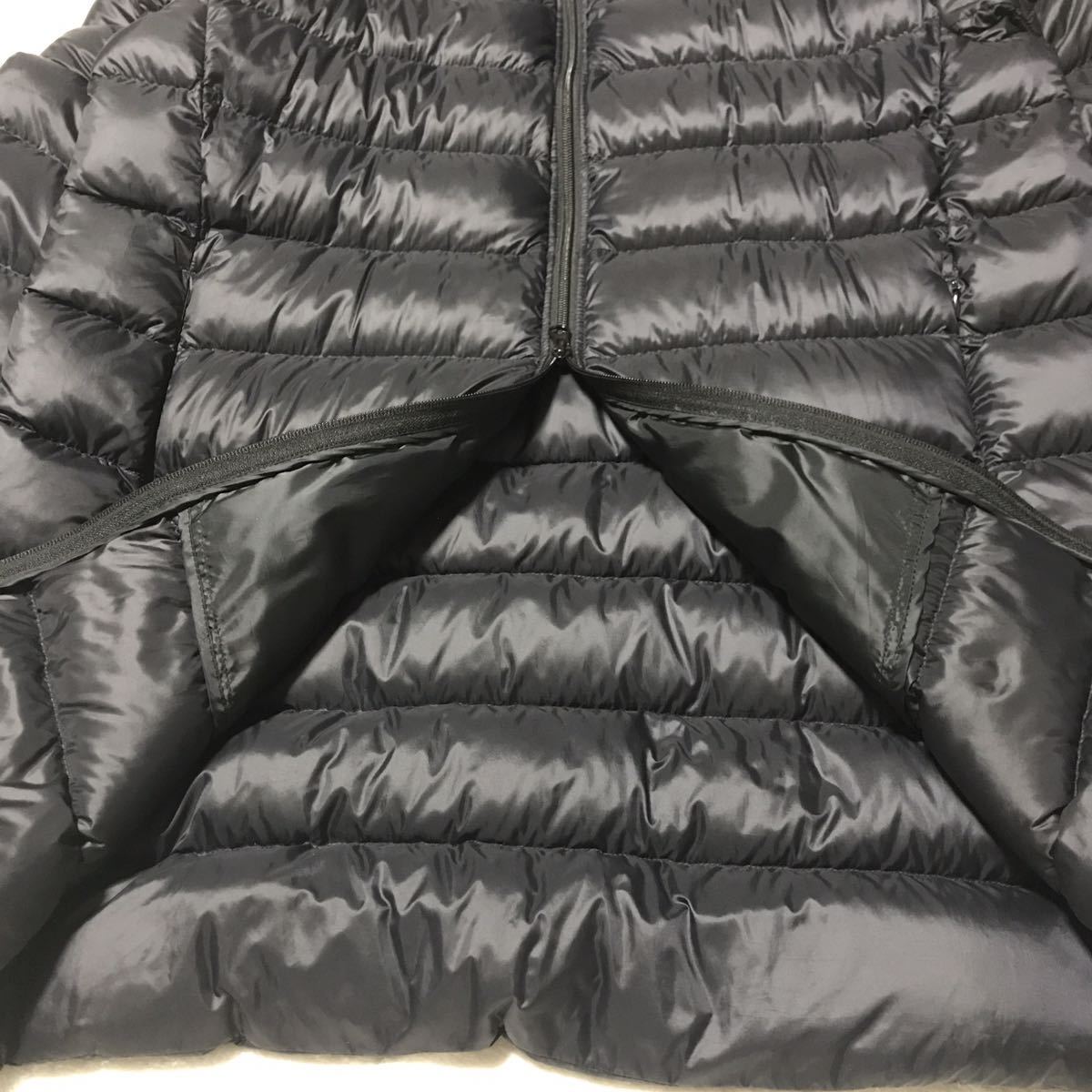 UNIQLO Uniqlo down jacket down long coat bench coat double zipper black men's XL beautiful goods 