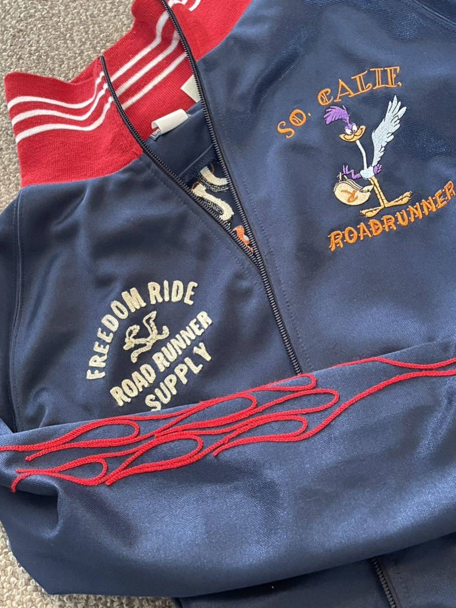 ROAD RUNNER SPEED SHOP ZIP UP JERSEY テーラー東洋 ロードランナー ジャージ Mサイズ 世田谷ベース系 古着美品 _画像6