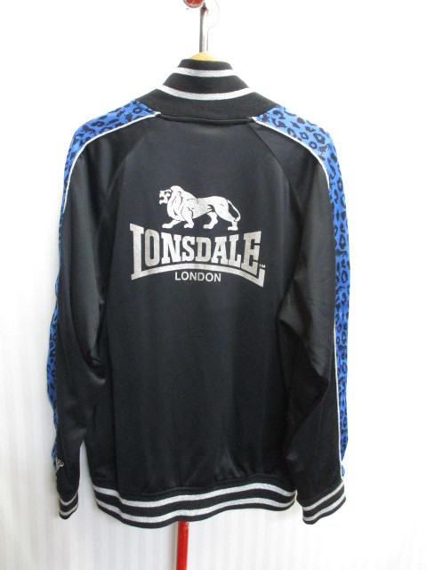 LONSDALE LONDON　ロンズデール　メンズジャージトップ　メンズXXL　黒×ヒョウ柄トラックジャケット　ビッグサイズジャンパー　11023_画像7