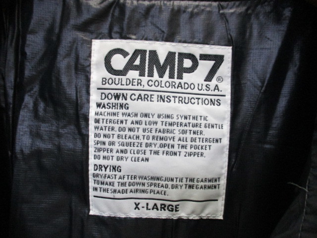 CAMP7　キャンプ７　メンズダウンジャケット　メンズXL LL　黒　ダウンジャンパー　ダウンコート　ライナーダウンウエア　アウター　11153_画像2
