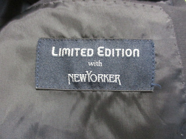 ニューヨーカー　メンズスーツ上下セットアップ　メンズA6　黒　ブラックスーツ上下　テーラードジャケット＆スラックスパンツ　11213_画像3