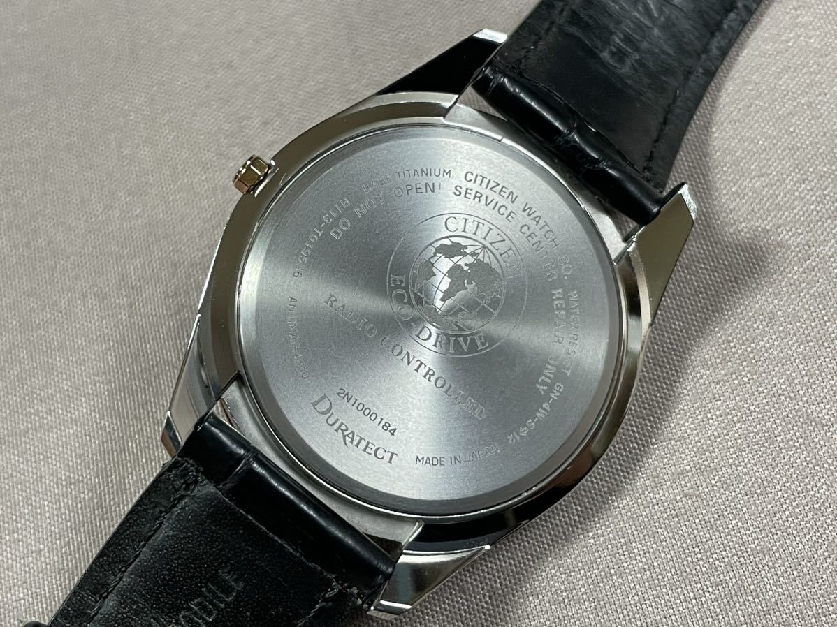 【超希少・限定700本】シチズン時計 CITIZEN WATCH エクシード EXCEED AS7084-02E エコドライブ電波時計 チタン薄型 【美品・動作確認済】_画像5