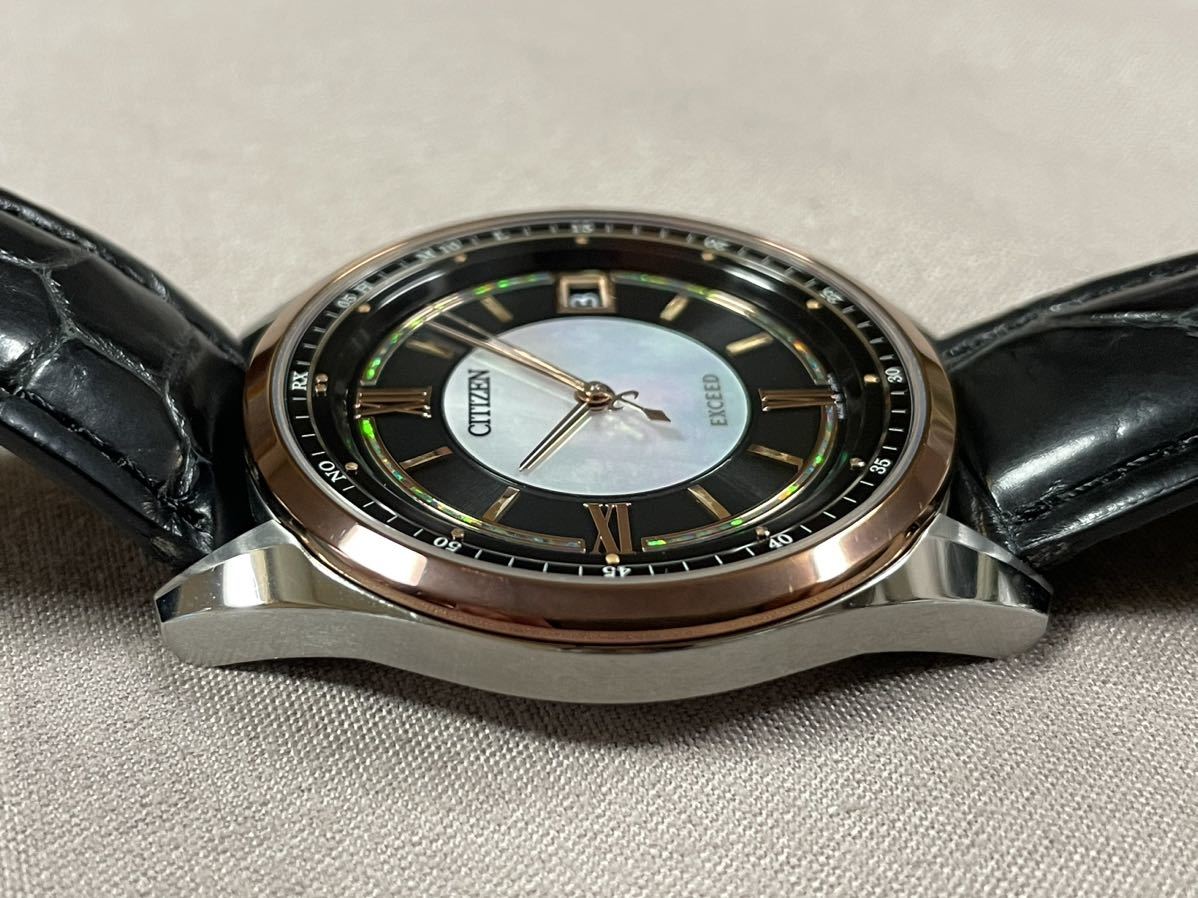 【超希少・限定700本】シチズン時計 CITIZEN WATCH エクシード EXCEED AS7084-02E エコドライブ電波時計 チタン薄型 【美品・動作確認済】_画像2