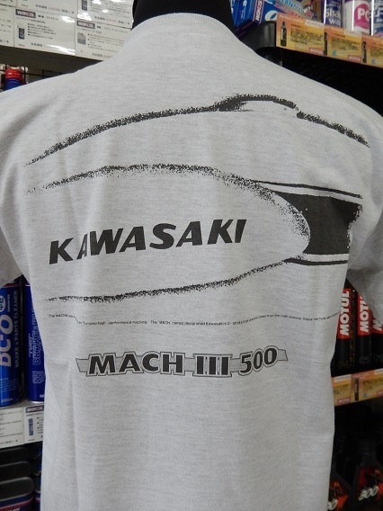  скорость отгрузка!KAWASAKI/ Kawasaki / Biker z коллекция / футболка /H1/MACHⅢ