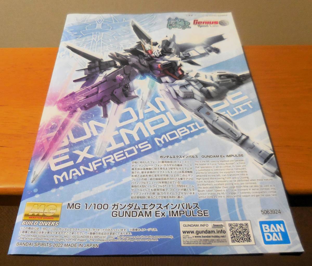 ★MG 1/100 ガンダム エクスインパルス 完成品★ガンダムビルドダイバーズ Genius Head Line★ガンプラ プレミアムバンダイ限定_画像にあるのが全てになります。