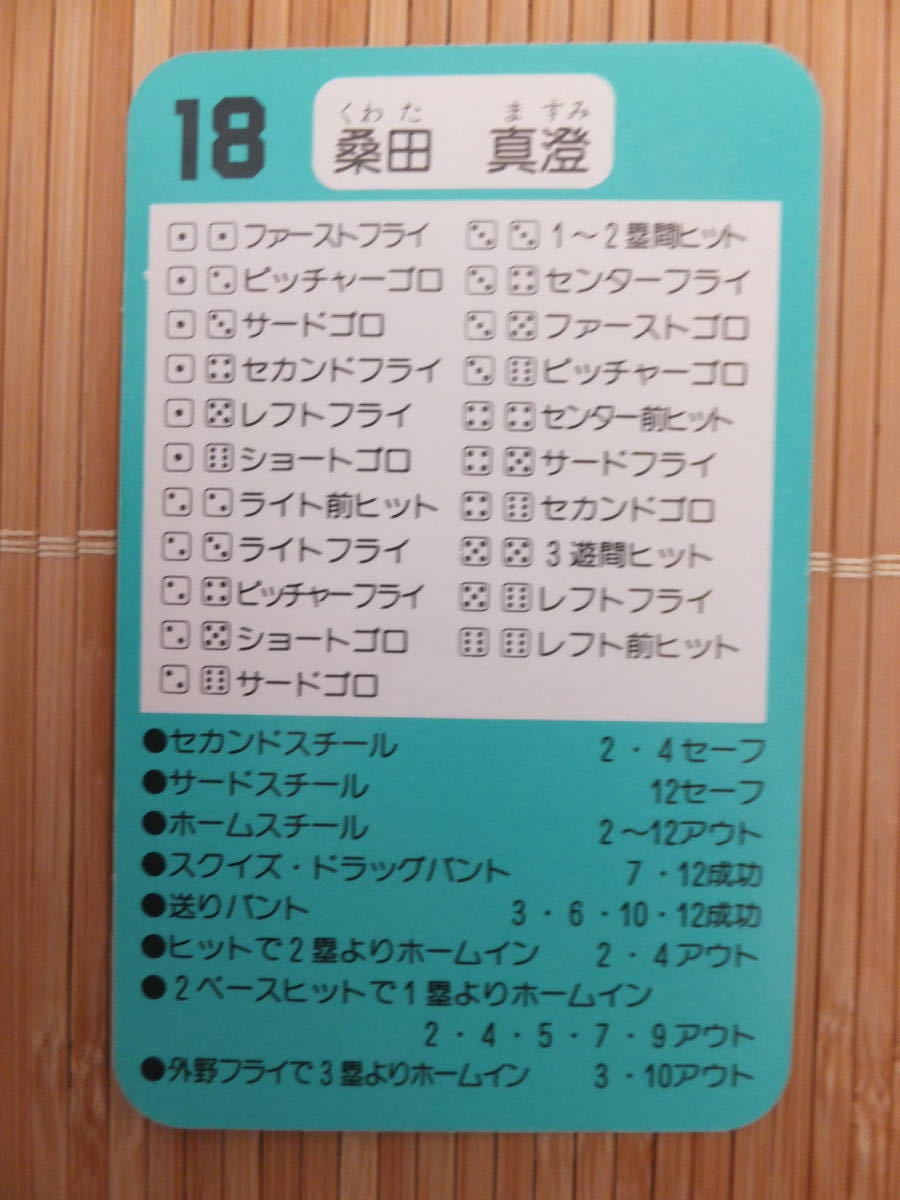 タカラ プロ野球カードゲーム '94年 読売ジャイアンツ　桑田 真澄（1枚）_画像2