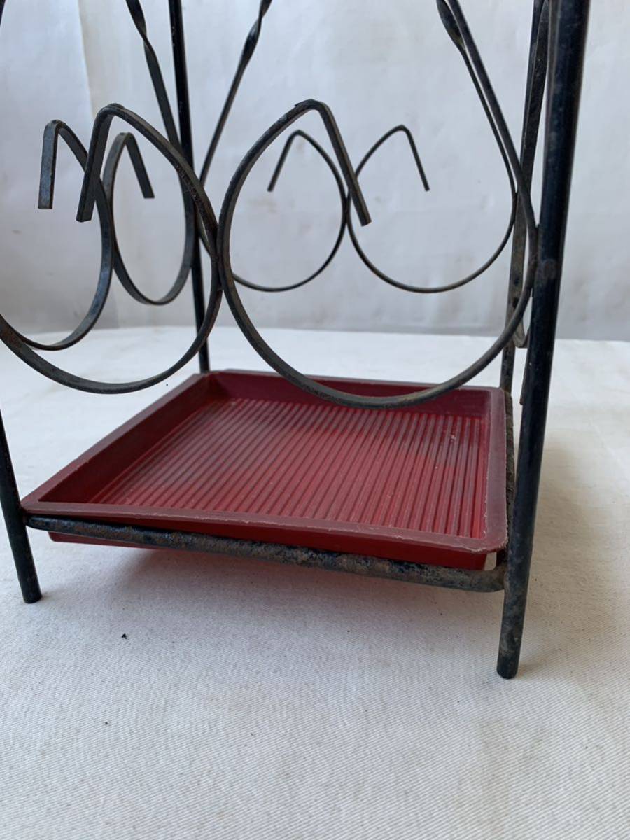  design . wonderful iron made umbrella stand store furniture antique Vintage old tool interior display Showa Retro in dust real car Be miscellaneous goods 