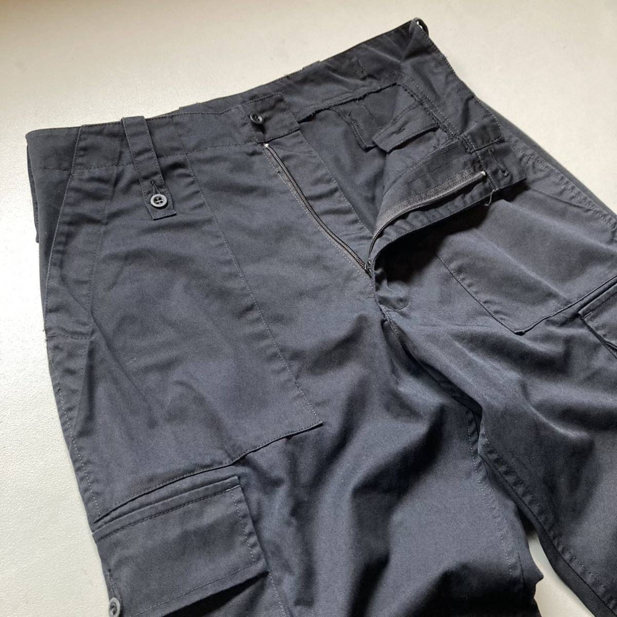 British army light weight trousers BLK color 85/84/100 イギリス軍 ライトウエイトトラウザーズ 先染めブラック