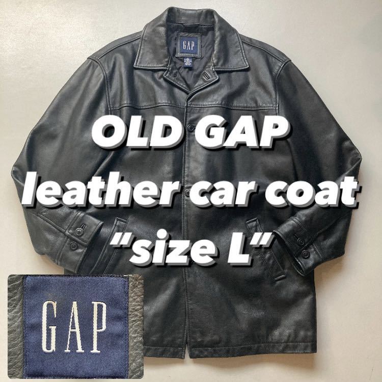 Yahoo!オークション - OLD GAP leather car coat “siz