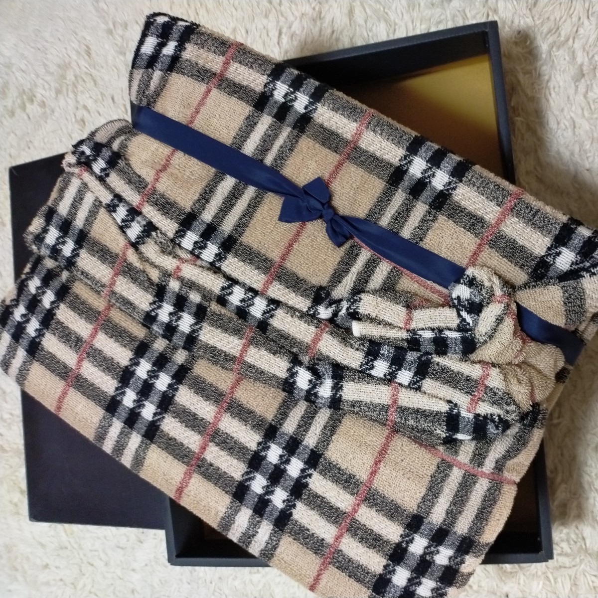 バーバリー BURBERRY タオルケット 綿 西川 寝具 ノバチェック 