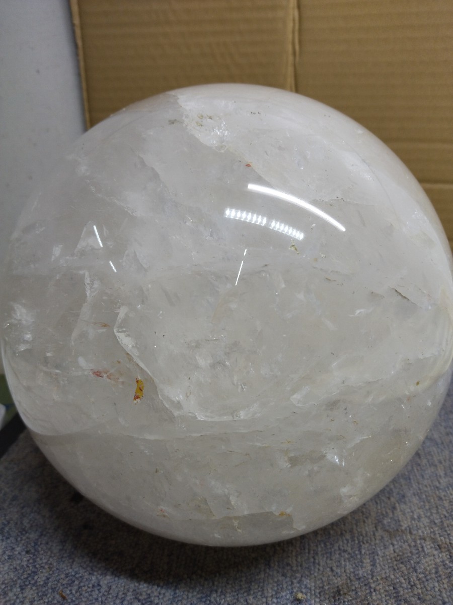水晶玉 丸玉 直径25cm 重量23kg 特大サイズ _画像9