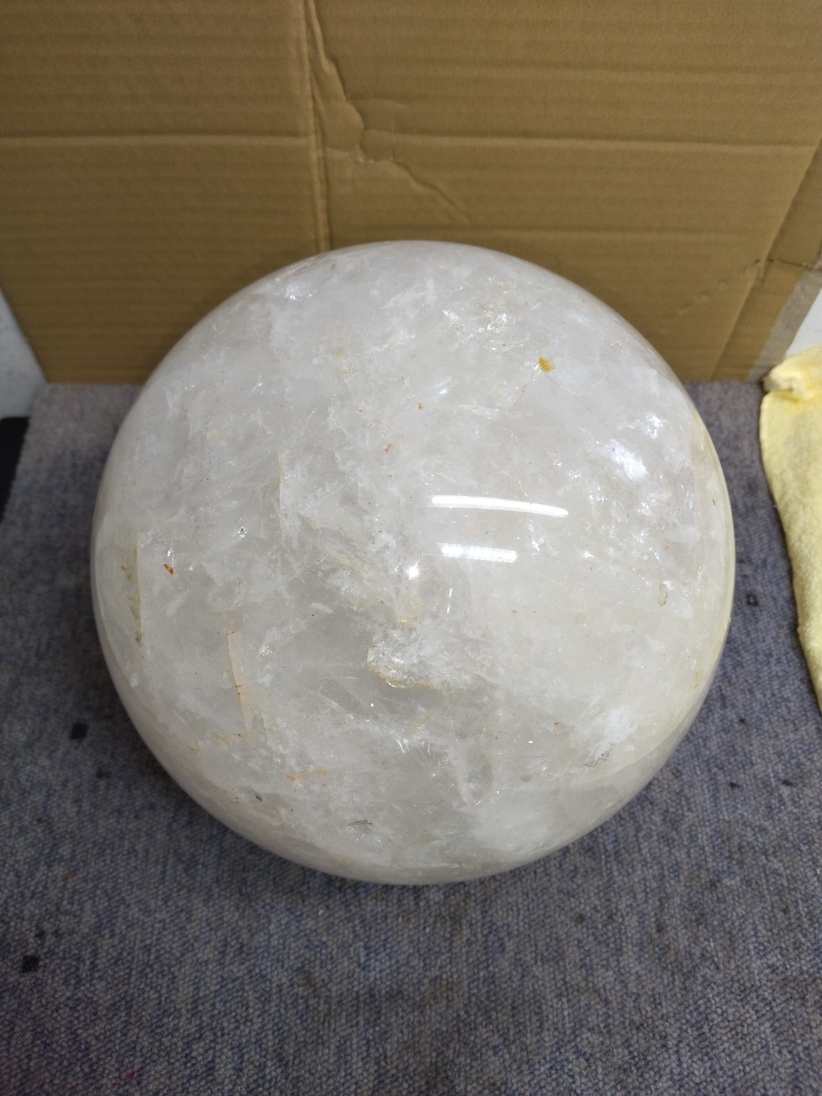 水晶玉 丸玉 直径25cm 重量23kg 特大サイズ _画像2