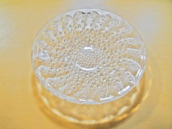 送料無料 ◆ ガラス工芸 ◆ Lalique ラリック クリスタル ◆ 飾り皿 魚文 直径352×高さ65ｍｍ 魚_画像4