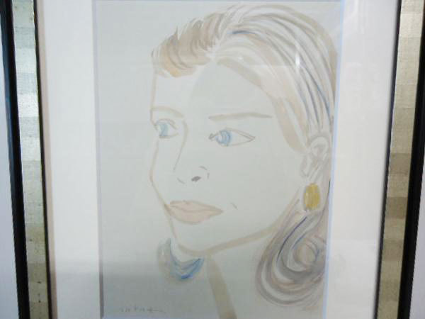  free shipping * [A] picture watercolor painting * woman image TAKAE width 323× depth 417× thickness 10mm person image 