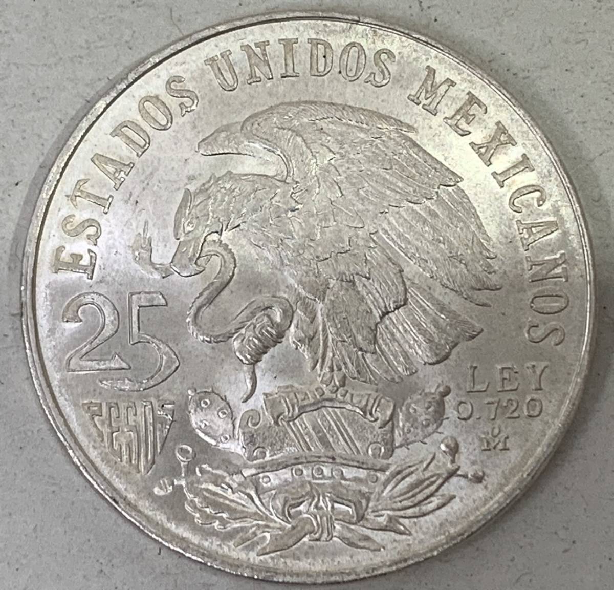 【GY-4955TY】OLIMPIADA MEXICO 1968年 メキシコオリンピック 25ペソ銀貨 2枚セット 総重量45g 記念硬貨 外貨 コレクション アンティーク_画像5