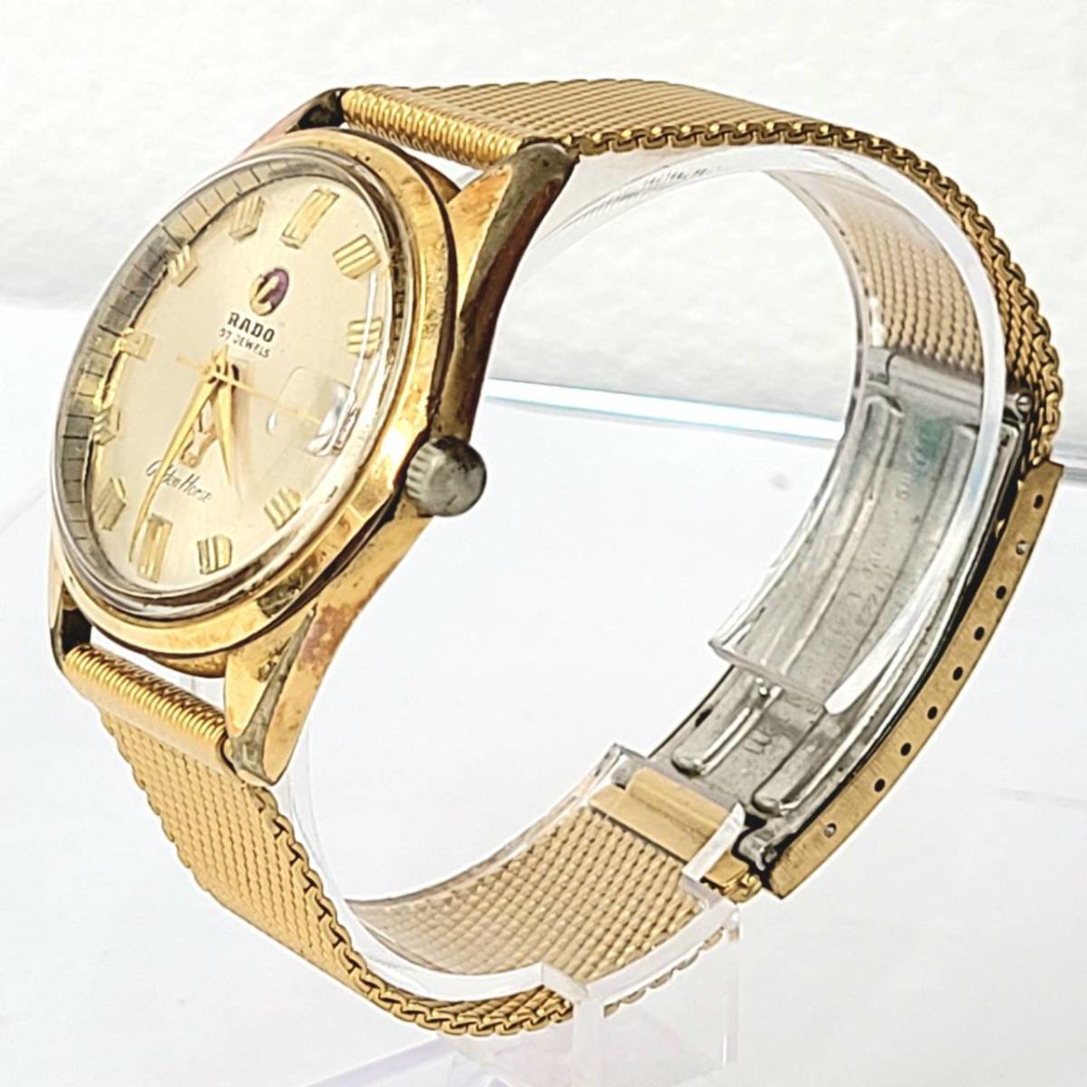 【YYD2091OM】１円～ 稼働 RADO ラドー 57EWELS 57石 Golden Horse ゴールデンホース メンズ 自動巻き 腕時計 デイデイト 状態は画像参照_画像3