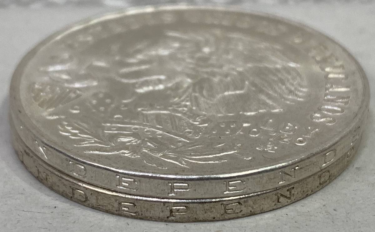 【GY-4955TY】OLIMPIADA MEXICO 1968年 メキシコオリンピック 25ペソ銀貨 2枚セット 総重量45g 記念硬貨 外貨 コレクション アンティーク_画像6