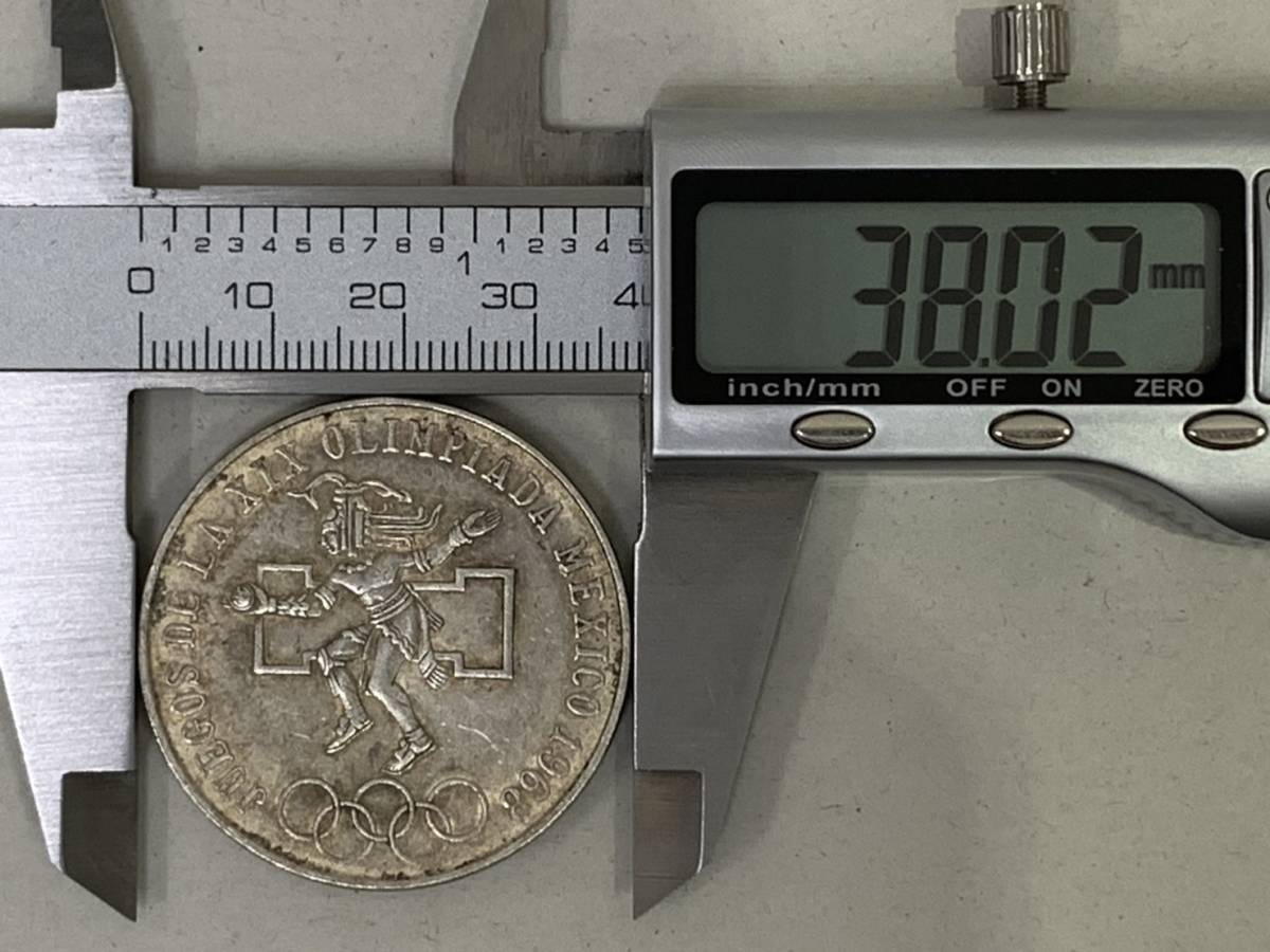 【GY-4955TY】OLIMPIADA MEXICO 1968年 メキシコオリンピック 25ペソ銀貨 2枚セット 総重量45g 記念硬貨 外貨 コレクション アンティーク_画像7