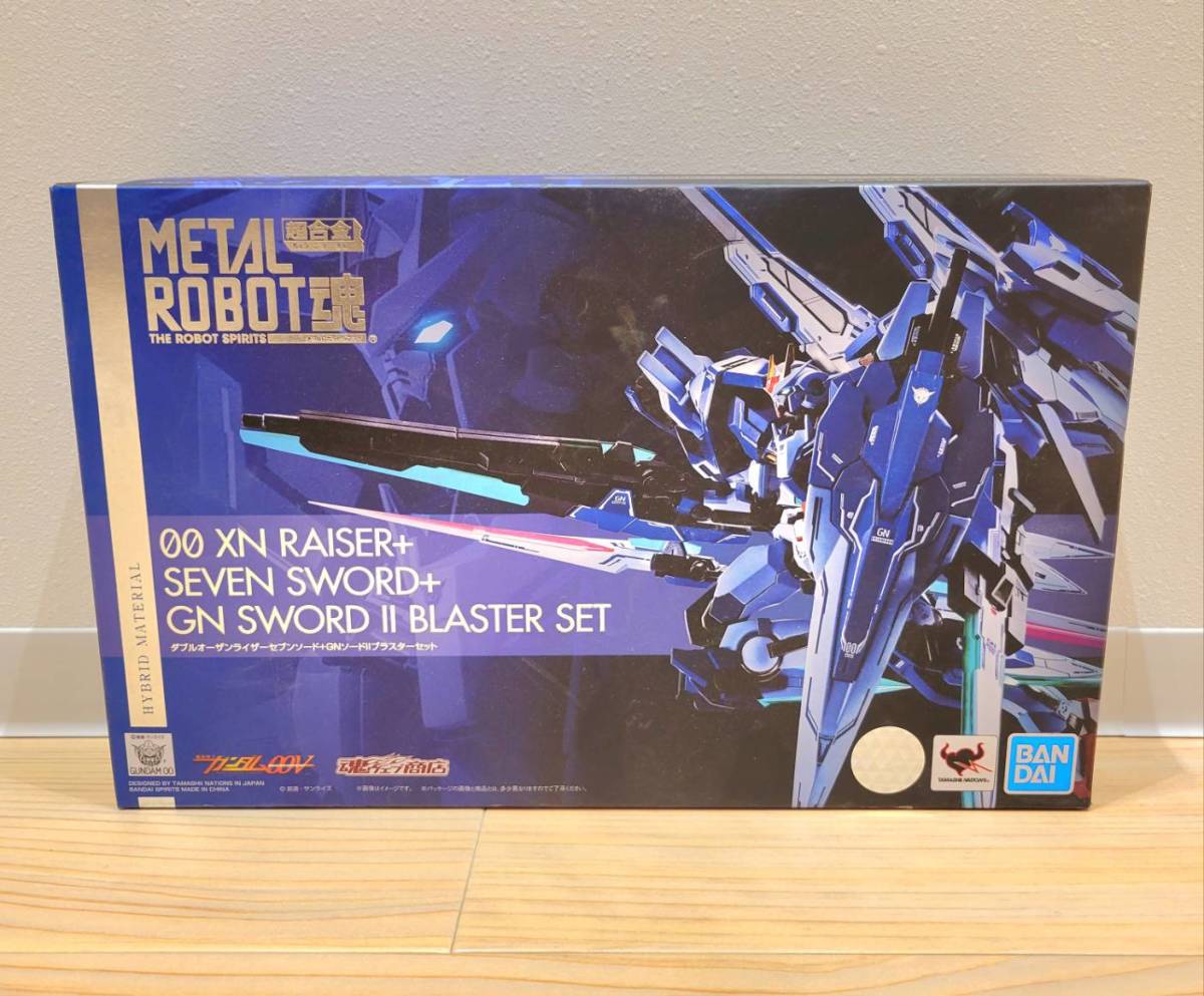 【OAK-1087FH】1円スタート 超合金 METAL ROBOT魂 ダブルオーザンライダーセブンソード+GNソードIIブラスターセット 未組立 開封品 趣味_画像1