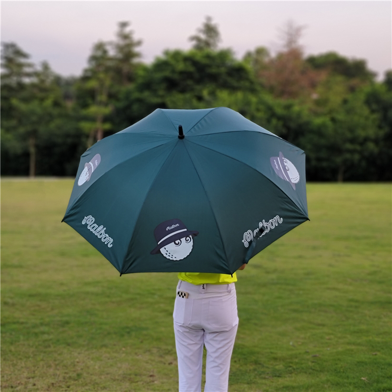 ゴルフ傘 グリーン Malbon 長傘 自動オープン 晴雨両用 日焼け防止 紫外線遮断99％ 新品送料無料