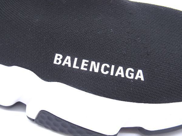 1円 ■極美品■ BALENCIAGA バレンシアガ スピードトレーナー キャンバス スニーカー 表記サイズ 27.5cm 靴 シューズ ブラック系 AU0345_画像5