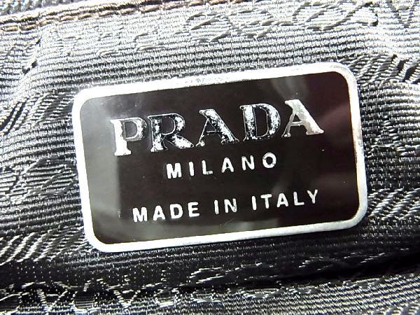 1円 PRADA プラダ テスートナイロン ショルダーバッグ トートバッグ 肩掛けかばん レディース メンズ グリーン系 BE6516_画像6