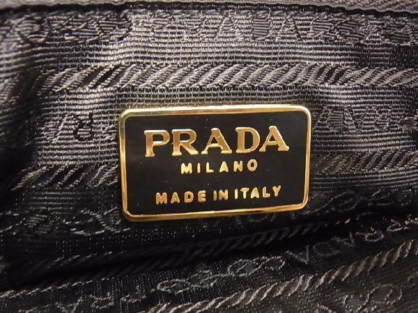 1円 PRADA プラダ B4426 スエード チェーン ショルダーバッグ トートバッグ 肩掛けかばん レディース ベージュ系 BF3721_画像6