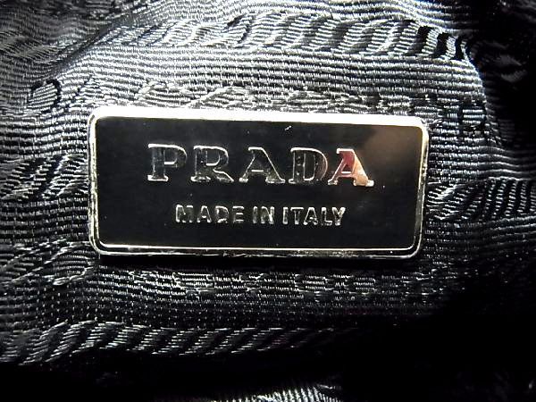 1円 PRADA プラダ テスートナイロン クロスボディ ショルダーバッグ 斜め掛け メンズ レディース ブラック系 BE6636_画像6