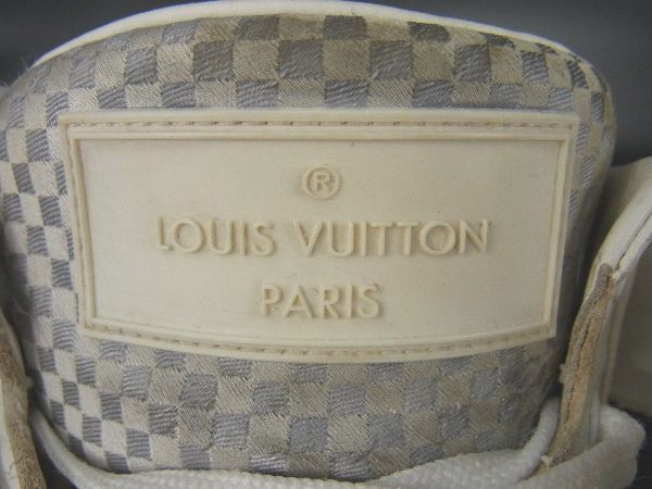 1円 LOUIS VUITTON ルイヴィトン ダミエ ハイカット スニーカー サイズ71/2 (約26.0cm) 靴 シューズ メンズ グレー系 BG4711_画像5