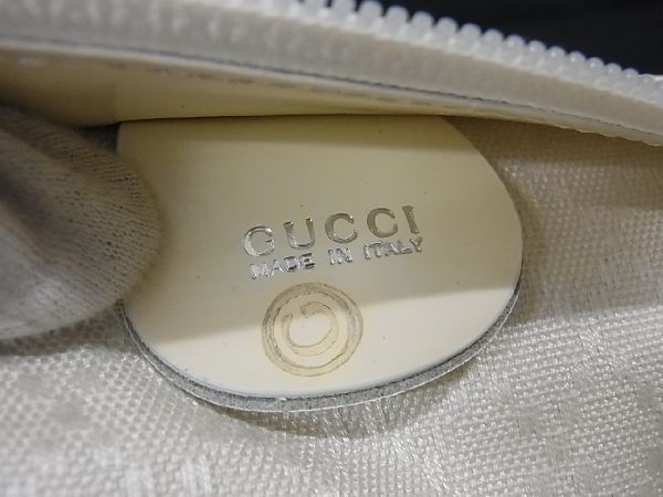 1円 GUCCI グッチ ナイロン クラッチバッグ セカンドバッグ メンズ ホワイト系 BF3763_画像6