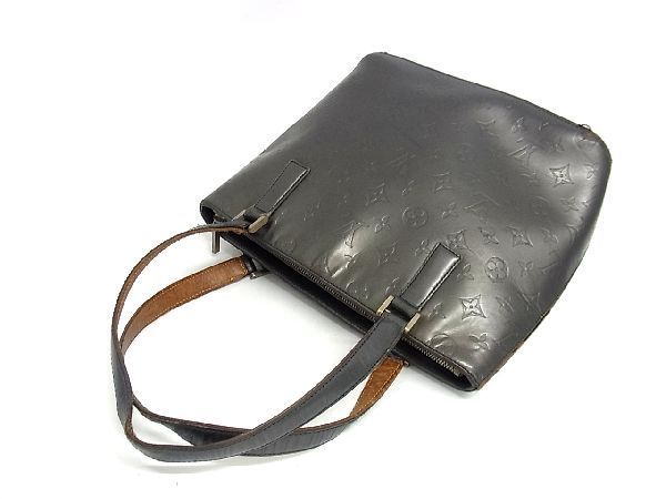 1円 LOUIS VUITTON ルイヴィトン M55112 モノグラムマット ストックトン トート ショルダー ハンドバッグ グレー系 CB1203_画像3