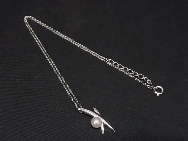 1円 ■極美品■ TASAKI タサキ 本真珠 アコヤ真珠 パール 約6mm SV925 ネックレス アクセサリー レディース シルバー系 AT0645_画像1