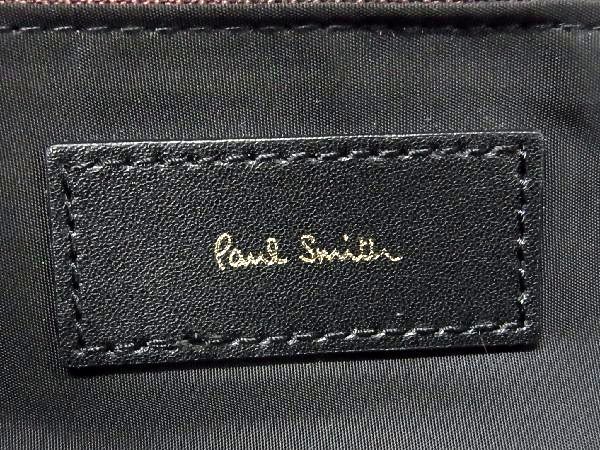 1円 ■極美品■ Paul Smith ポールスミス ナイロンキャンバス×レザー ショルダーバッグ ボディバッグ 斜め掛けかばん ブラック系 AT0562_画像6