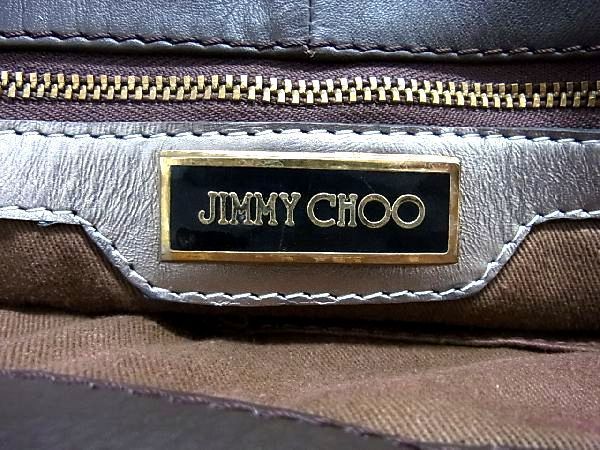 1円 JIMMY CHOO ジミーチュウ ポーチ付き ショルダーバッグ 斜め掛け ハンドバッグ メンズ レディース ブラウン系 BG4179_画像6