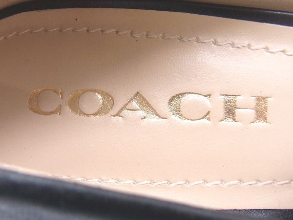 ■美品■ COACH コーチ レザー ピンヒール パンプス 表記サイズ7.5 38 (約25.5cm) 靴 シューズ レディース ブラック系 DD2121_画像5