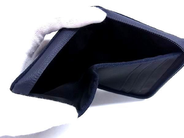 ■新品■未使用■ PS Paul Smith ピーエスポールスミス ナイロン ラウンドファスナー 二つ折り 財布 ウォレット ネイビー系 BG4009の画像4