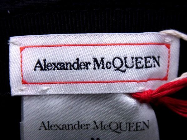 ■新品■未使用■ ALEXANDER McQUEEN アレキサンダー マックイーン ポリエステル100％ バケットハット 帽子 サイズM ブラック系 AP9676_画像4