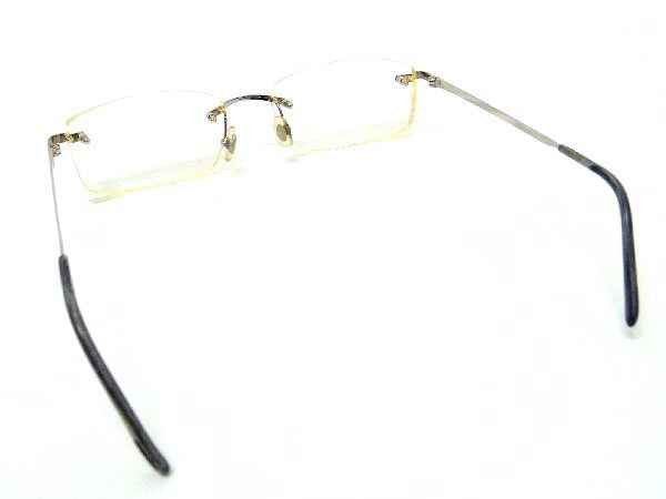 1円 Cartier カルティエ 度入り メガネ 眼鏡 レディース メンズ シルバー系 AU0976_画像2