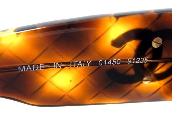 1円 ■美品■ CHANEL シャネル ココマーク マトラッセ サングラス メガネ 眼鏡 メンズ レディース ブラウン系 AS3635_画像4