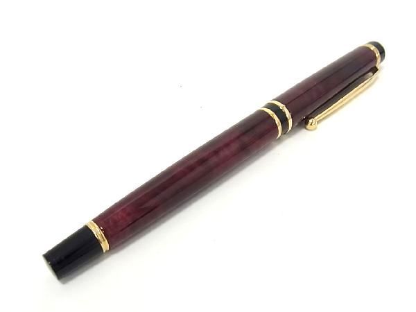 1円 ■美品■ PILOT パイロット ペン先 14K 585 14金 万年筆 筆記用具 文房具 ステーショナリー ワインレッド系 AU1100_画像1