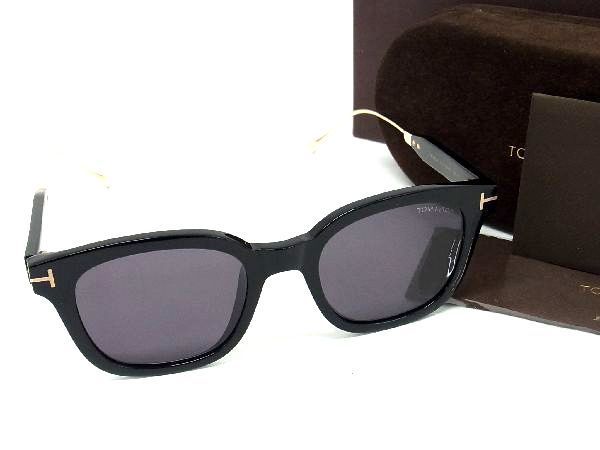 1円 ■極美品■ TOM FORD トムフォード TF542-K 01A サングラス メガネ 眼鏡 レディース メンズ ブラック系 AU1416_画像1