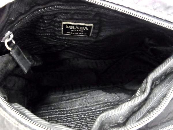 1円 PRADA プラダ テスートナイロン メッセンジャーバッグ ショルダーバッグ クロスボディ メンズ レディースブラック系 AU0744_画像5