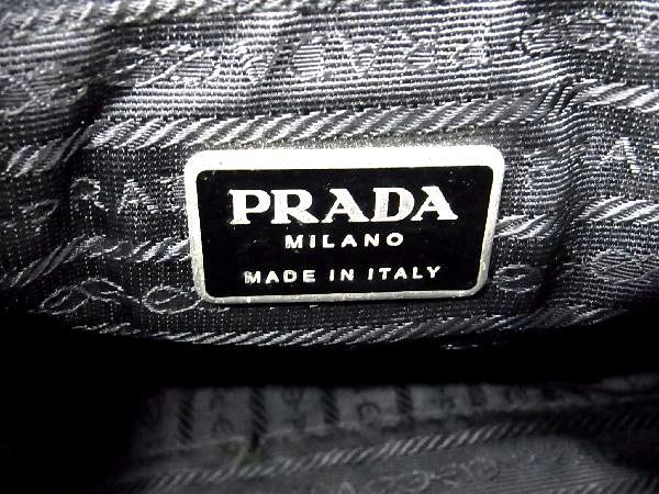 1円 PRADA プラダ テスートナイロン メッセンジャーバッグ ショルダーバッグ クロスボディ メンズ レディースブラック系 AU0744_画像6