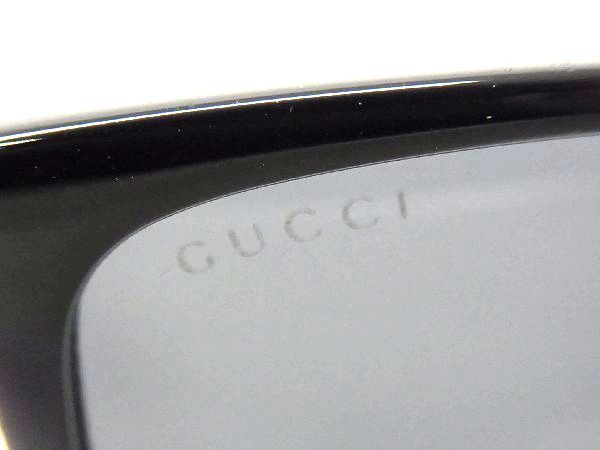 1円 ■美品■ GUCCI グッチ GG0404S 002 55□18 145 サングラス メガネ 眼鏡 メンズ レディース ブラック系 AQ3824_画像6